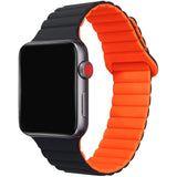 Celly Armband Till Apple Watch 42/44/45Mm Magnetiskt Svart/Orange