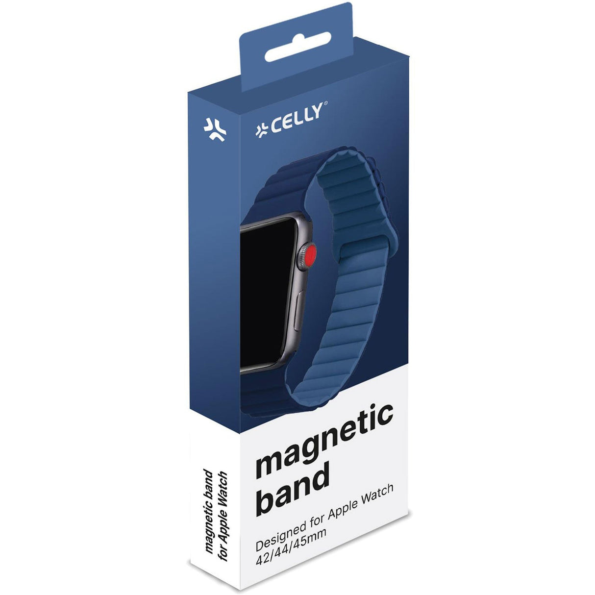 Celly Armband Till Apple Watch 42/44/45Mm Magnetiskt Blå
