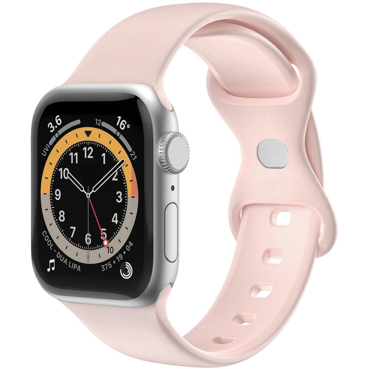 Celly Armband Till Apple Watch 42/44/45Mm Silikon Rosa