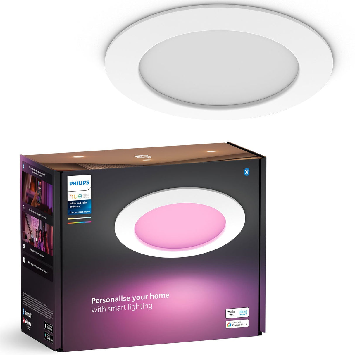 Philips Hue Slim Downlight L 170Mm White And Color Ambiance Vit 1-Pack