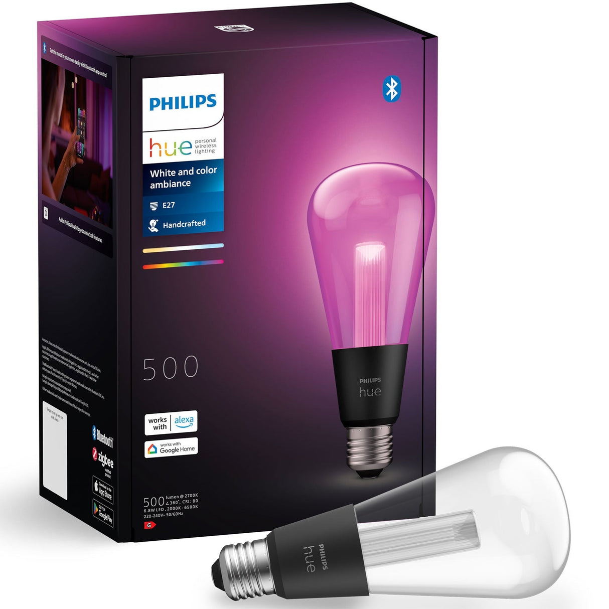 Philips Hue Lightguide Edison St72 E27 White And Color Ambiance