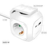 Logilink Power Cube Multi-Grenuttag + Usb-A/Usb-C Pd 20W