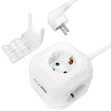 Logilink Power Cube Multi-Grenuttag + Usb-A/Usb-C Pd 20W