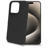 Celly Cromomag Soft rubber case MagSafe-kompatibelt iPhone 16 Pro Svart