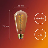 Philips LED SceneSwitch E27 ST64 7–3,8–1 W (50 W) Deco Spiral