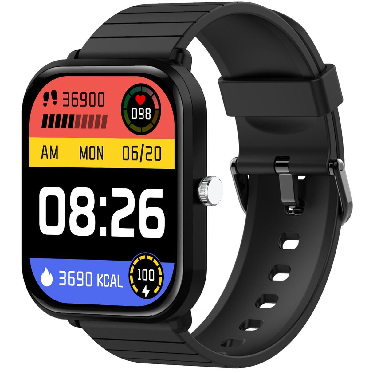 Celly Trainermate 2 Smartwatch med rektangulär urtavla Svart