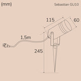 Llitt Sebastian Ground spotlight GU10 Max. 35W 230V IP65 Anthracite
