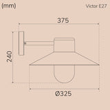 Llitt Victor Väggarmatur E27-Sockel Ip44 Antracit