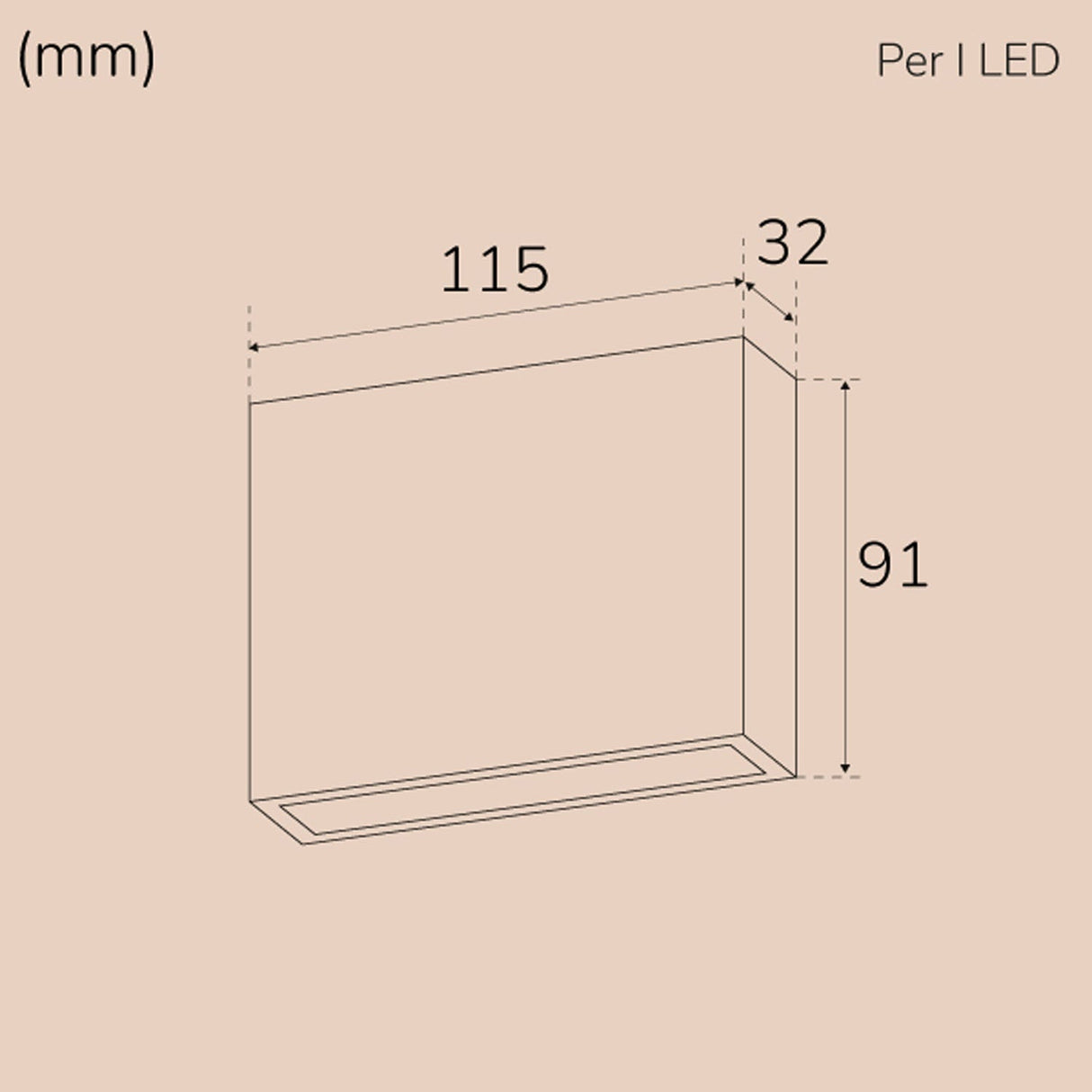 Llitt Per I Väggarmatur LED IP54 3000K 4W 210lm Antracit