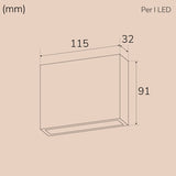 Llitt Per I Väggarmatur LED IP54 3000K 4W 210lm Corten