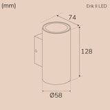 Llitt Erik II Väggarmatur LED IP65 3000K 6W 494lm Antracit