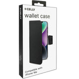 Celly Wally Wallet Case iPhone 16e Svart