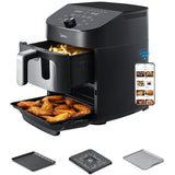 Midea Airfryer 2 I 1 Kombination Med Ugn 6,4 + 4,4 Liter