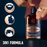 King C. Gillette 3in1 Beard, Face & Hair Wash