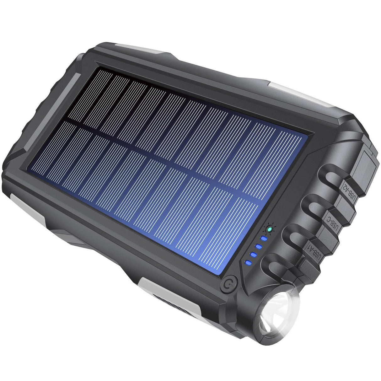 Denver PowerBank 20.000 mAh Solcell Svart
