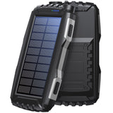 Denver PowerBank 20.000 mAh Solcell Svart