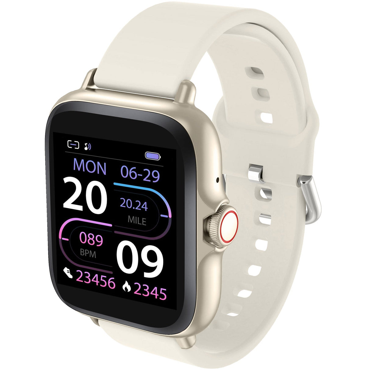Denver Smartwatch 1,44" Display Hjärtsensor Beige