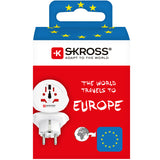 SKROSS Reseadapter Världen till Europa Jordad