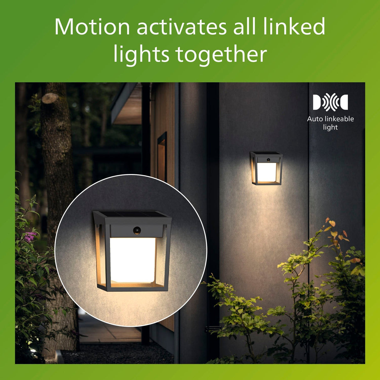 Philips Blaise Vägglampa Solcell Led 250/20Lm Svart