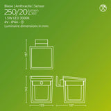Philips Blaise Vägglampa Solcell Led 250/20Lm Svart