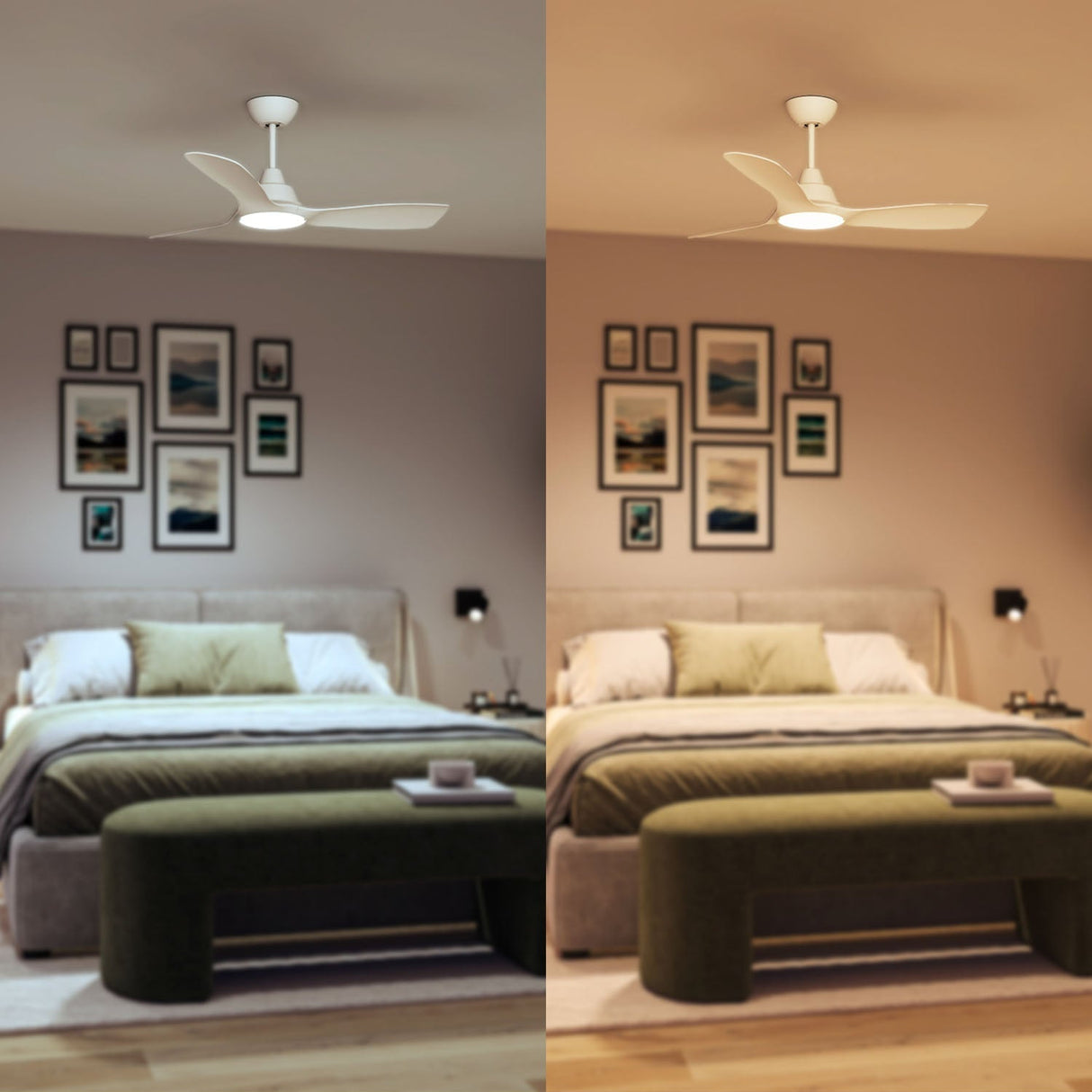 Philips Takfläktslampa Ø135 Cm 35W / 24W Justerbart Vitt Ljus