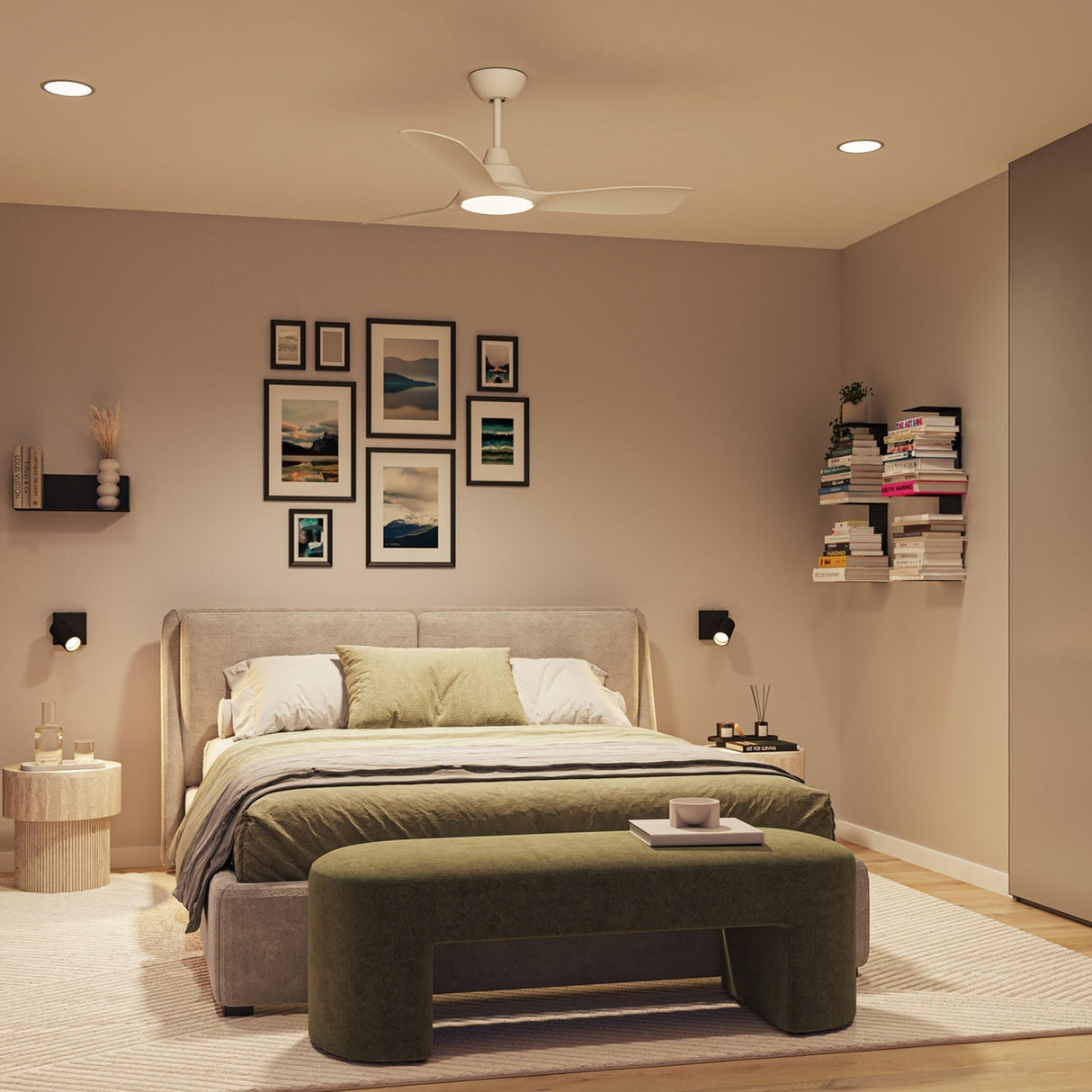 Philips Takfläktslampa Ø135 Cm 35W / 24W Justerbart Vitt Ljus