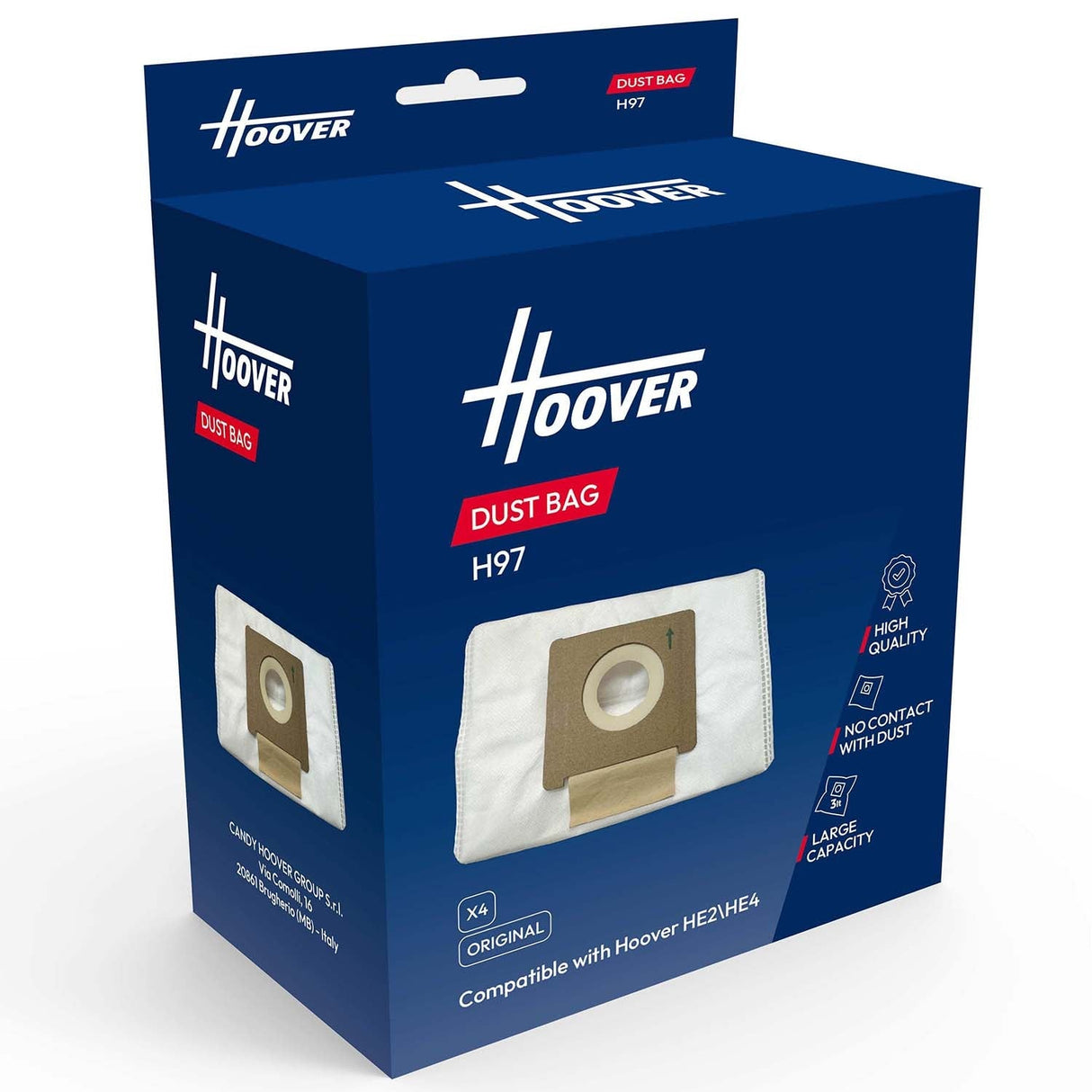 Hoover Dammsugarpåsar H97 för HE2/HE4/HF3 Pro, 4-Pack