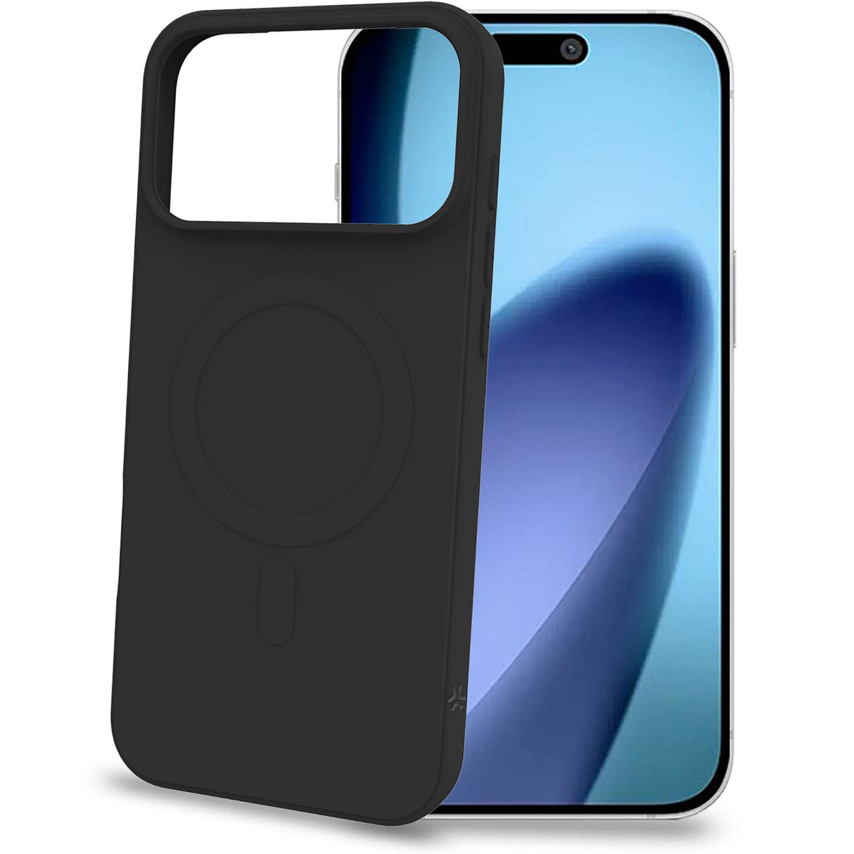 Celly Cromomag Soft rubber case MagSafe-kompatibelt iPhone 17 Pro Max Svart