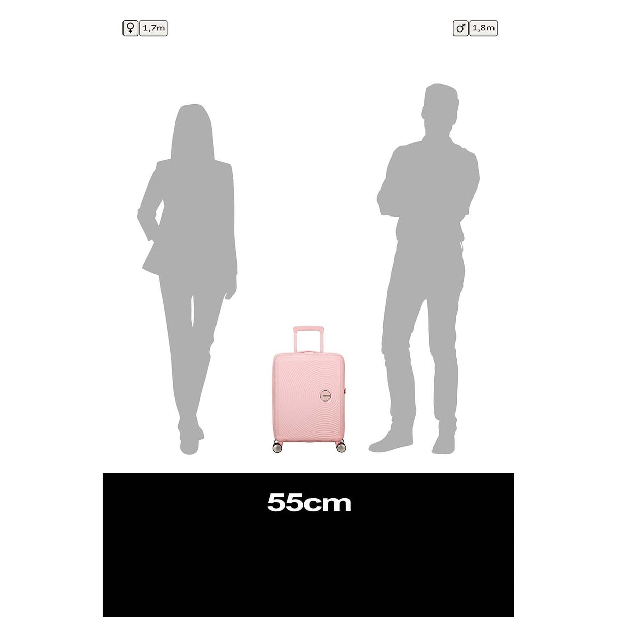 American Tourister Kabinväska Soundbox 55 Pastel Pink