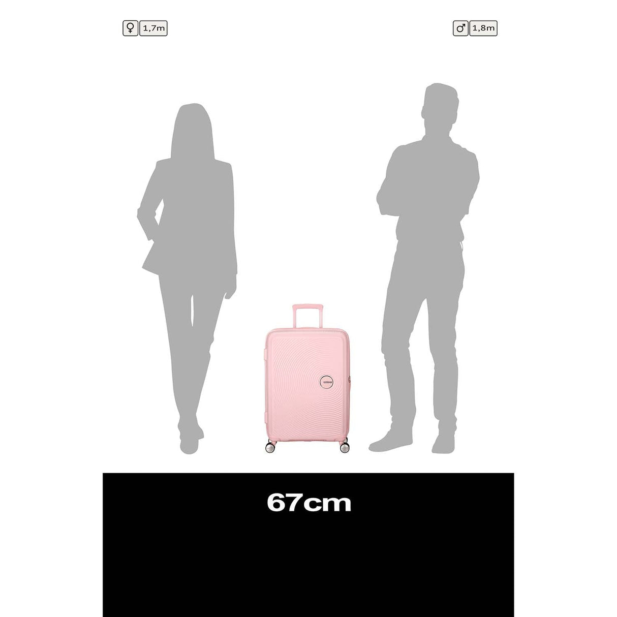 American Tourister Resväska Soundbox 67 Medium Pastel Pink