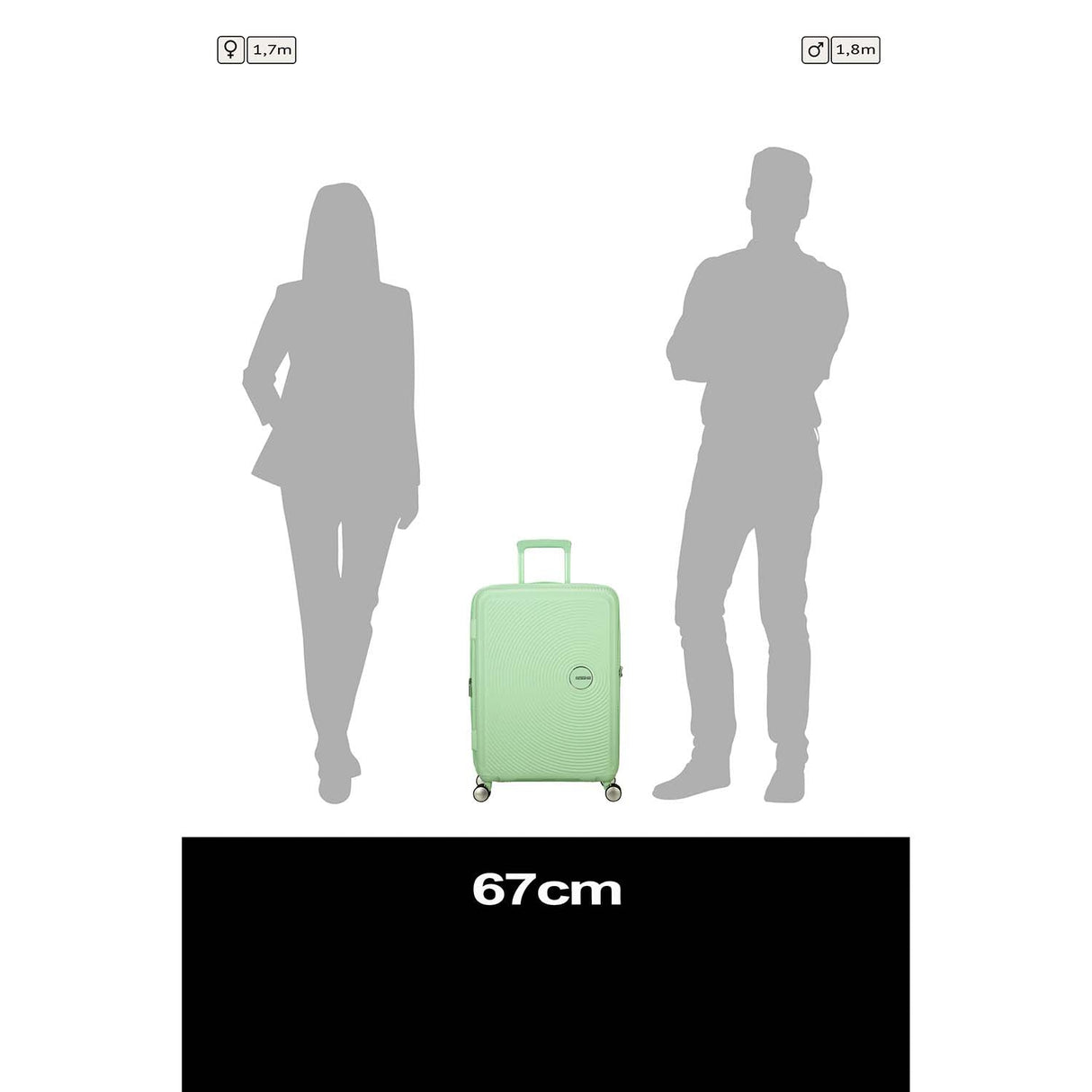 American Tourister Resväska Soundbox 67 Medium Pastel Green