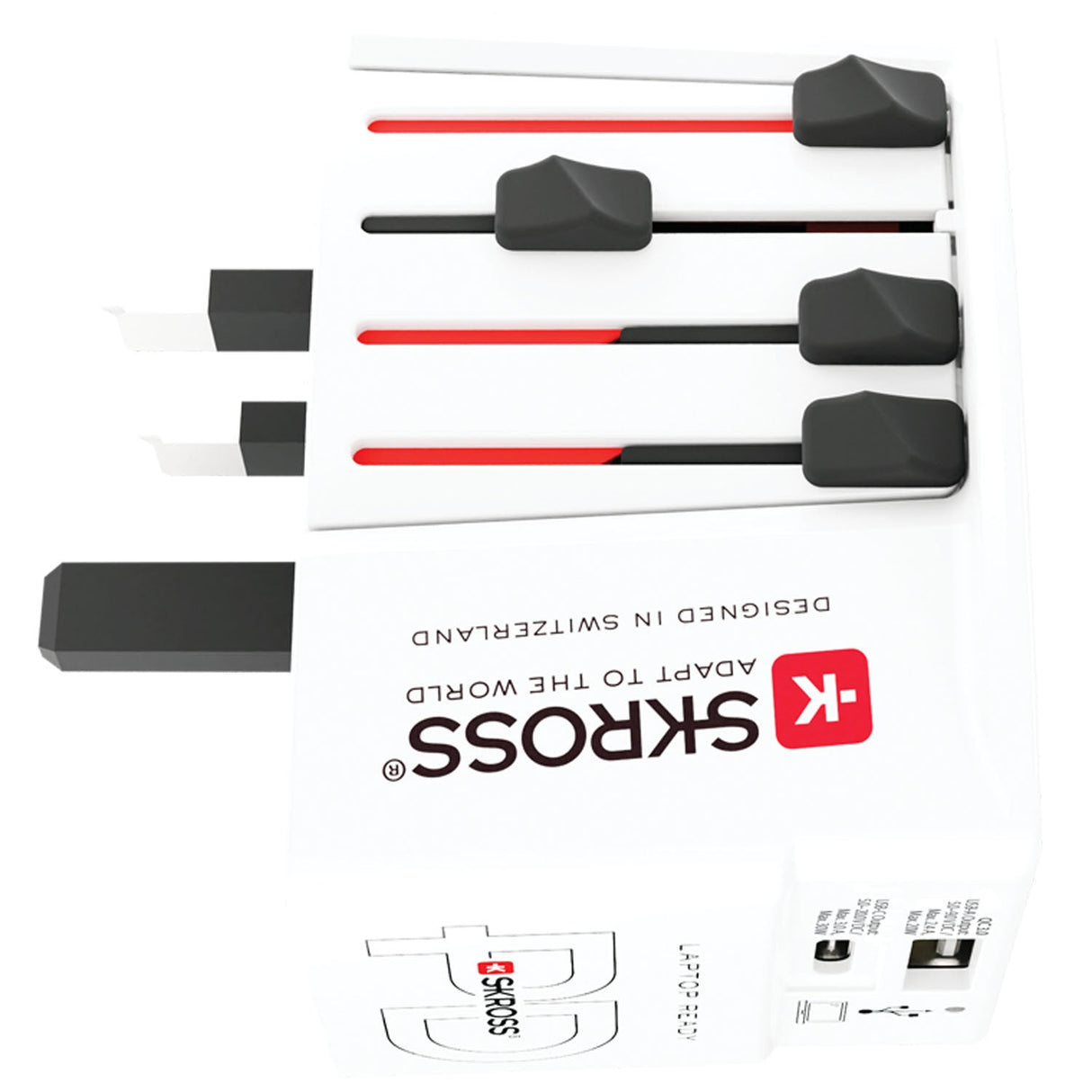 Skross Världsreseadapter Muv Usb Ac30Pd Usb-A+Usb-C Pd 30W Ojordad
