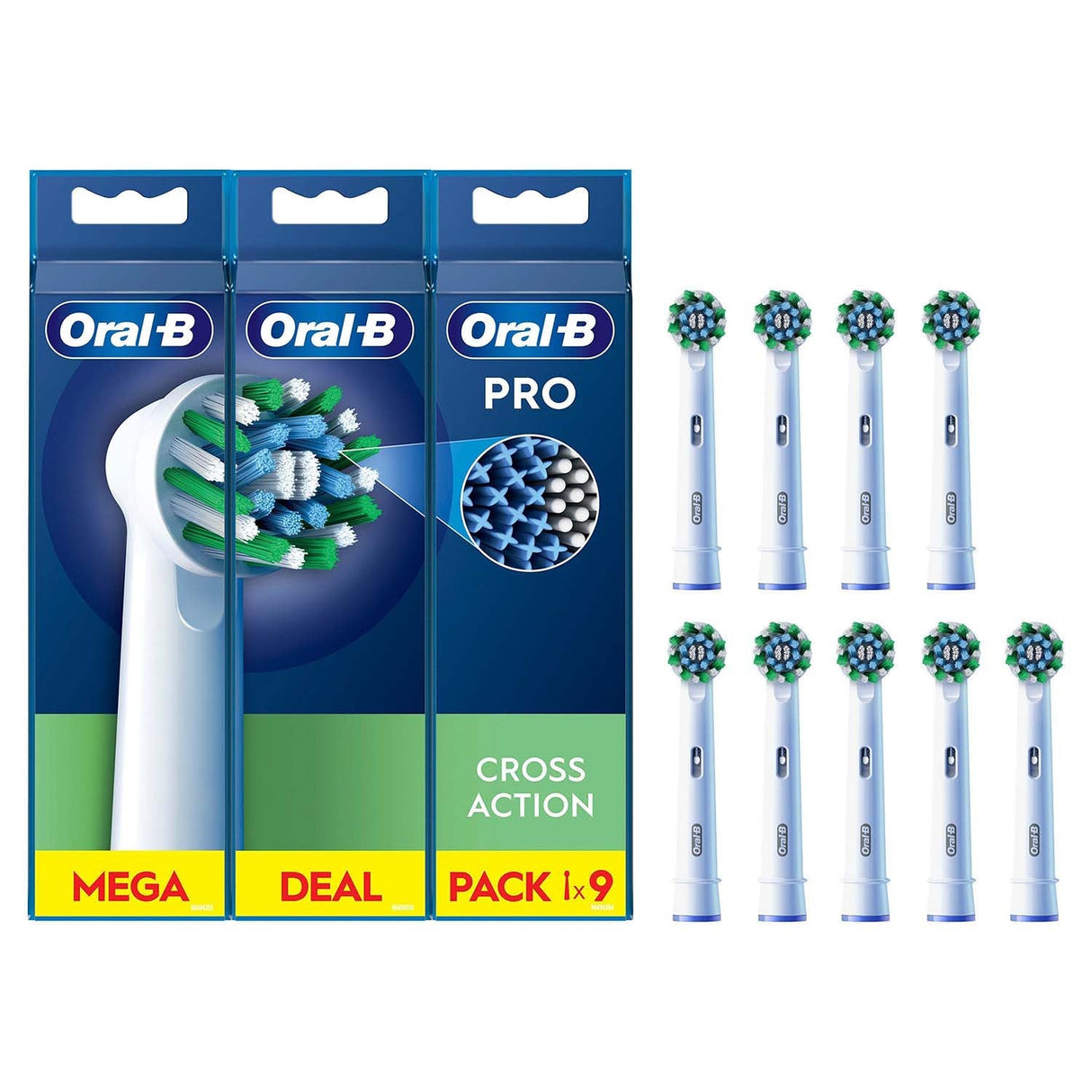 Oral B Borsthuvud Cross Action 3+3+3st