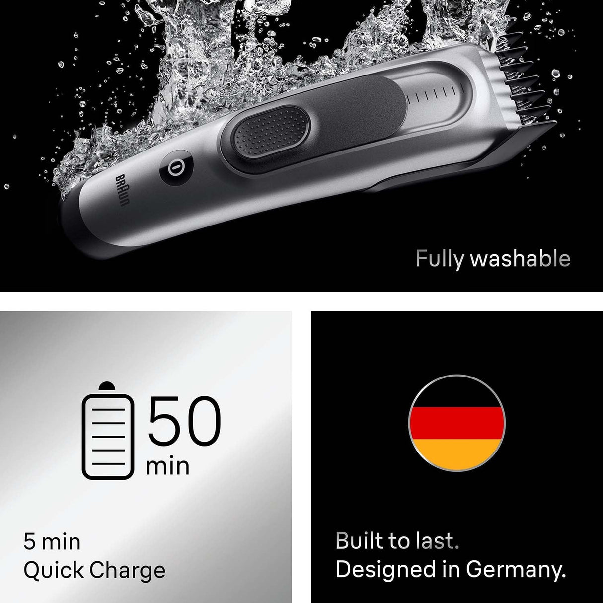 Braun Hårklippare Series 7 +5 Stylingverktyg HC 7590 Black / Spc Grey