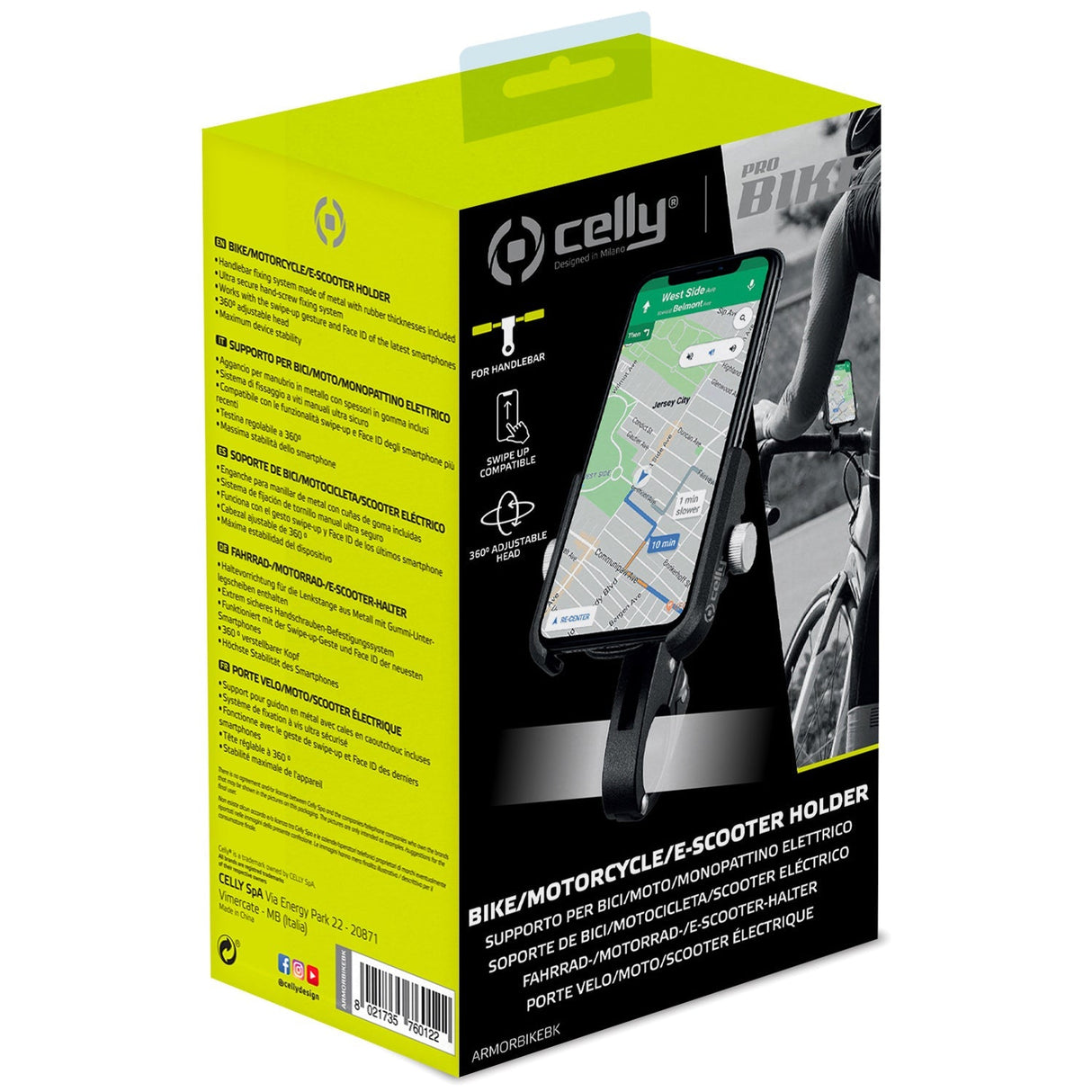 Celly Mobilhållare av metall för cykel