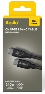 Aqiila Braided USB-C/USB-C 2.0 240W 3m