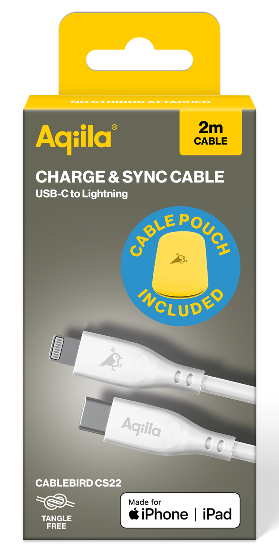 Aqiila Silicon USB-C/Lightni. 2.0 30W 2m