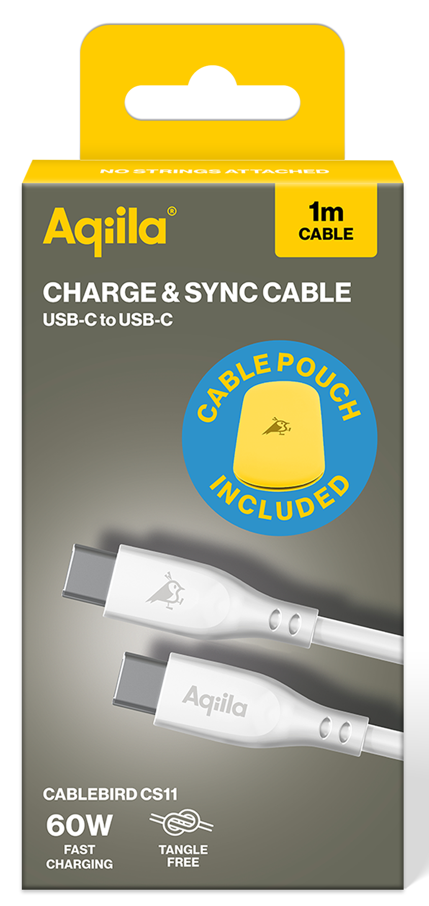 Aqiila Silicon USB-C/USB-C 2.0 60W 1m