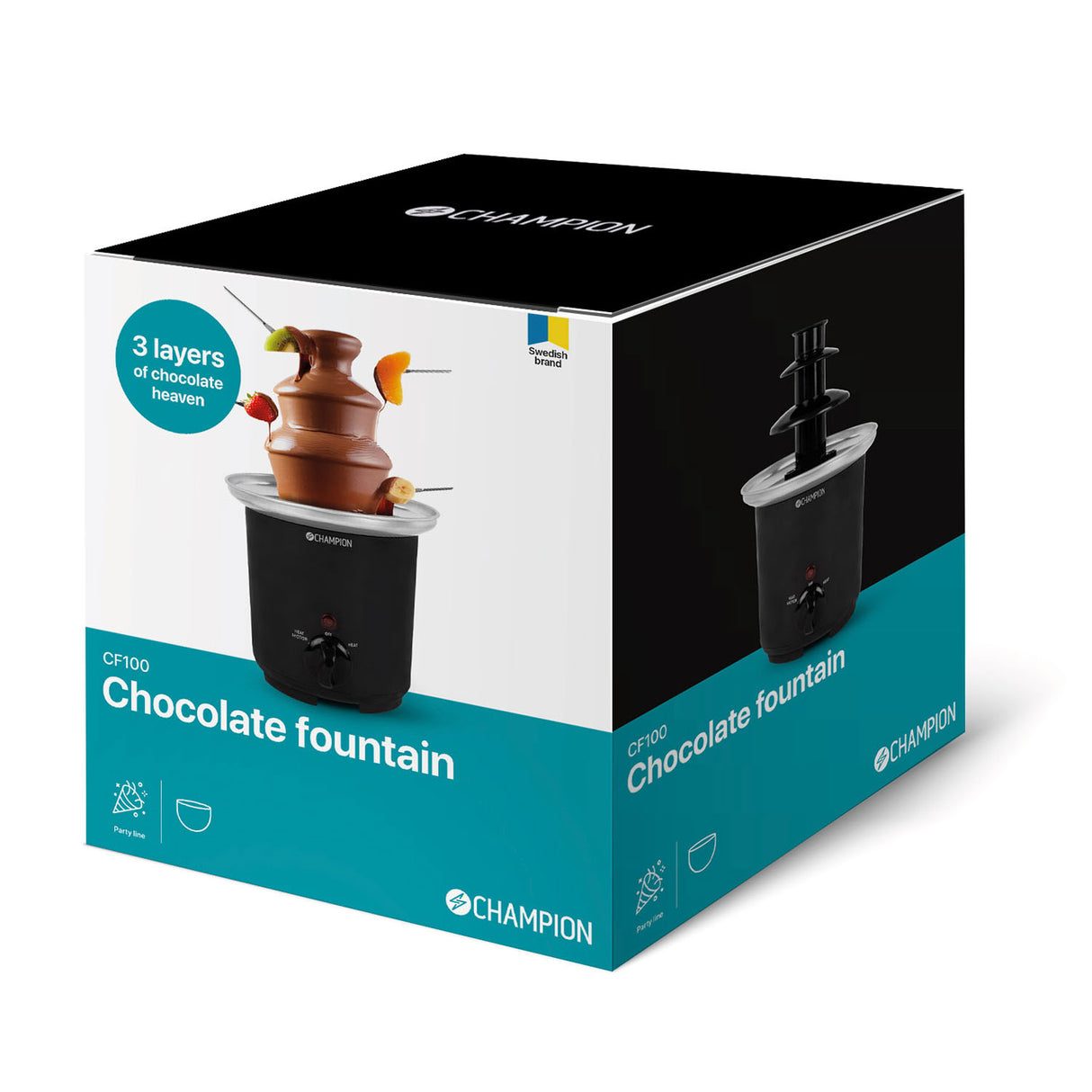 Champion Chokladfontän 200g CF100 - Svart