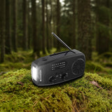 Champion Vevradio Med Ficklampa Och Solcell Svart