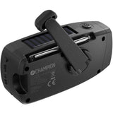 Champion Vevradio Med Ficklampa Och Solcell Svart