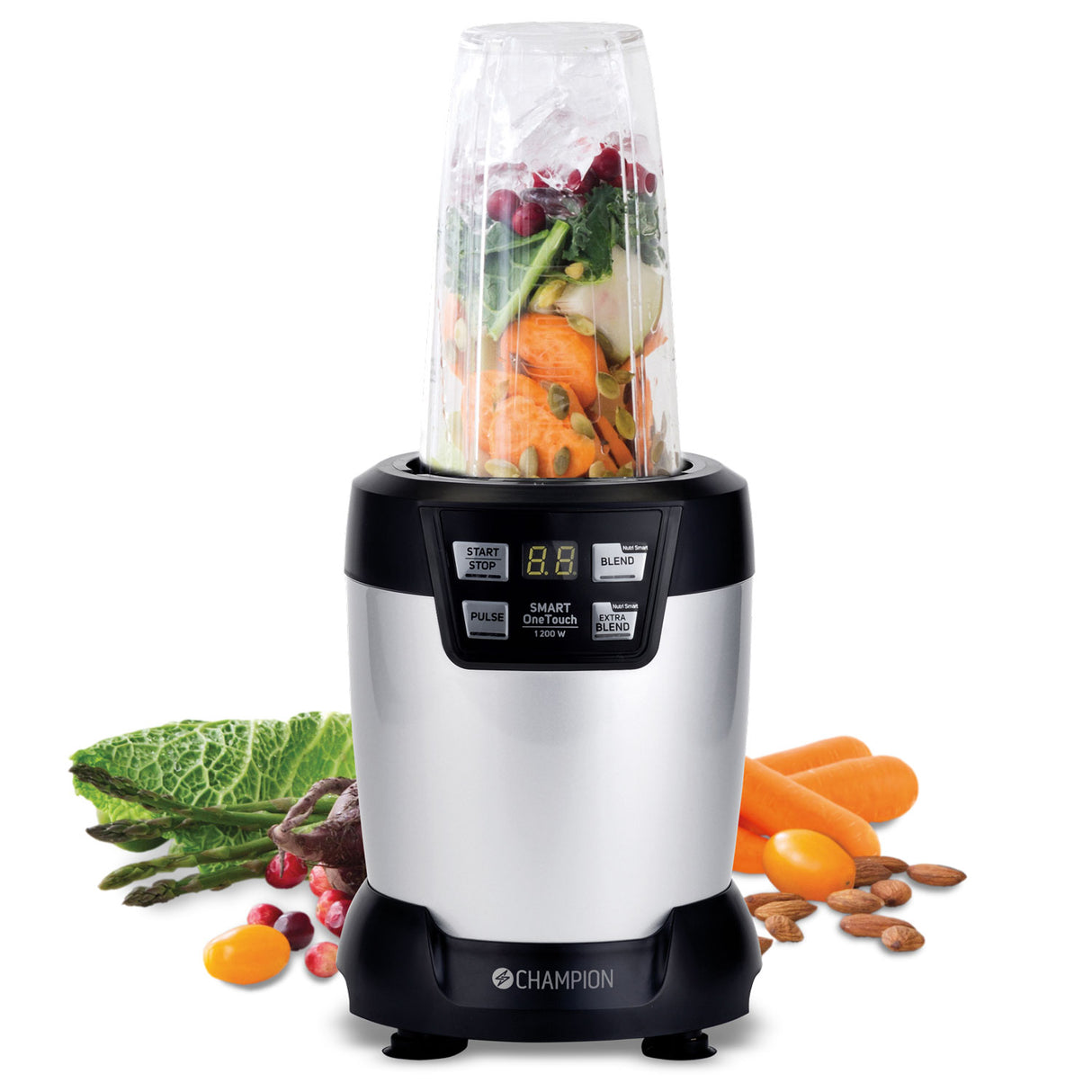 Champion Nutrition Blender Pro Digital 1200W NB500 /Silver - Svart
