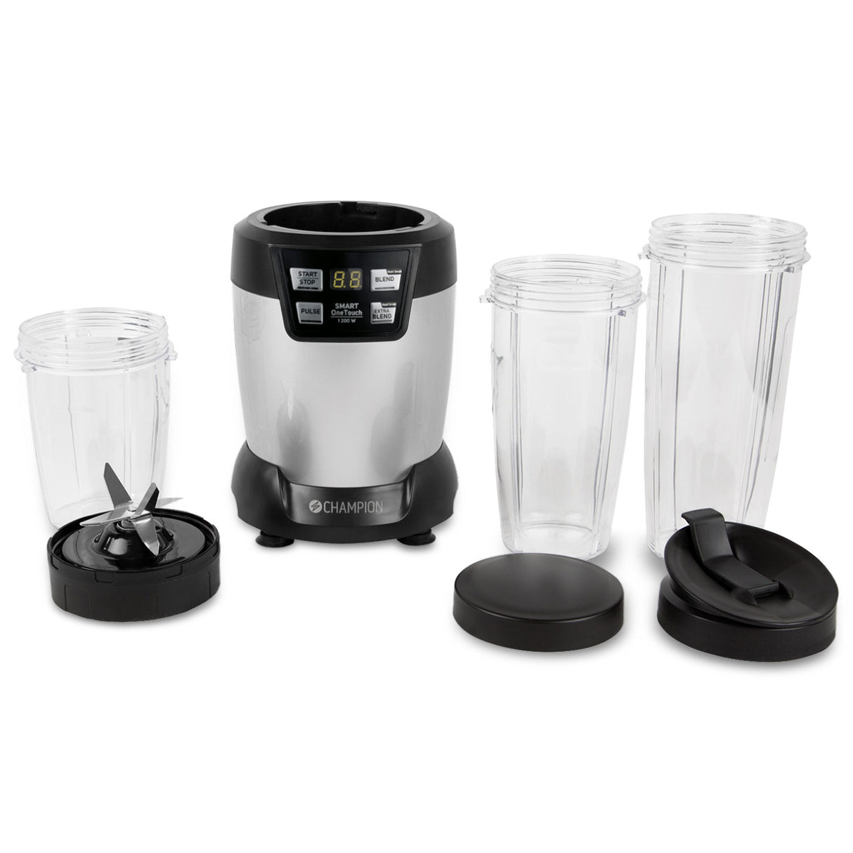 Champion Nutrition Blender Pro Digital 1200W NB500 /Silver - Svart