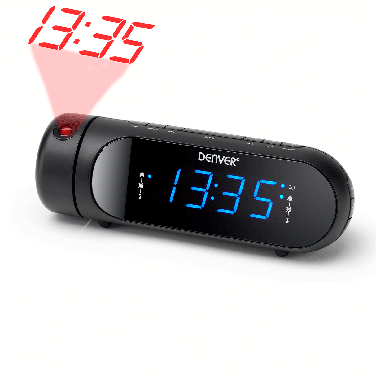 Denver Klockradio Projektion Dubbla alarm CPR-700