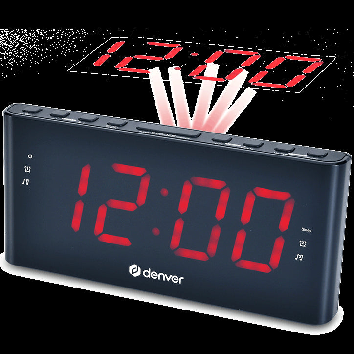 Denver Klockradio Projektion Dubbla alarm CPR-710