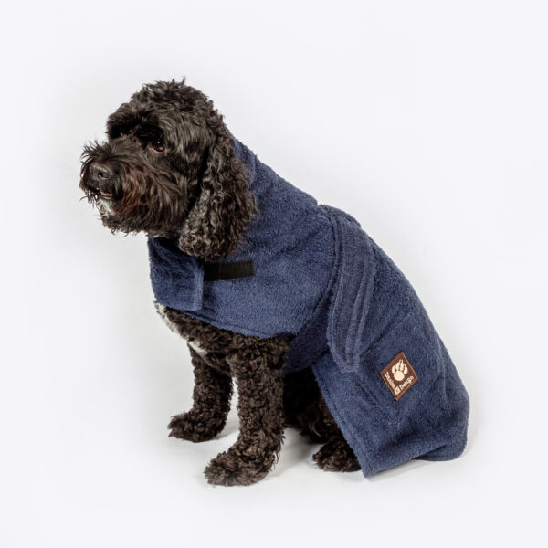 Danish Design Dog Bath Robe Navy 60cm