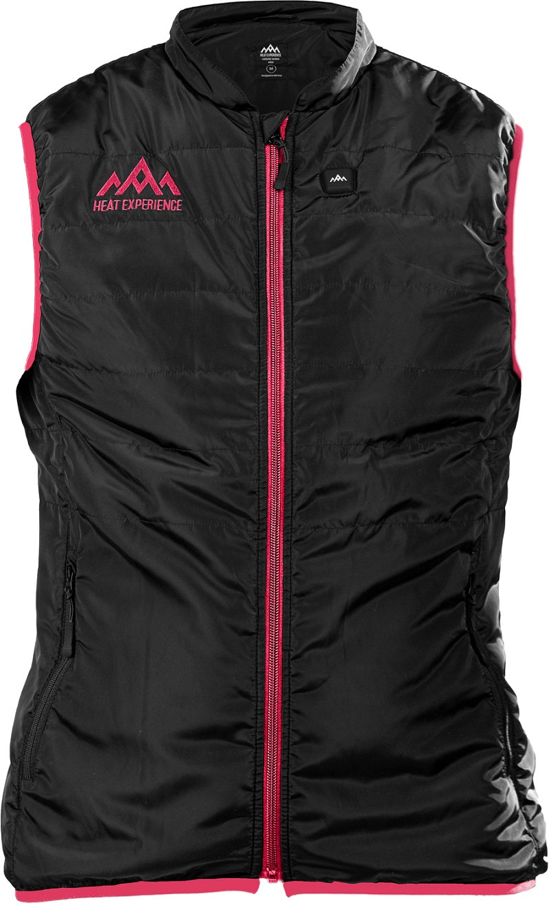 Heat Experience Heated Everyday Vest Womens L Pink/Black