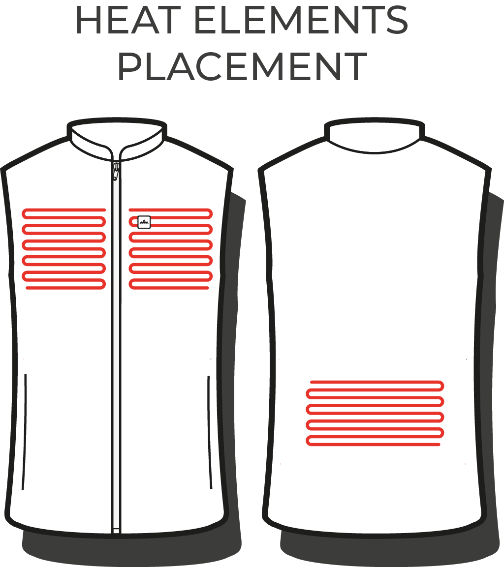Heat Experience Heated Everyday Vest Mens S Tidal Foam