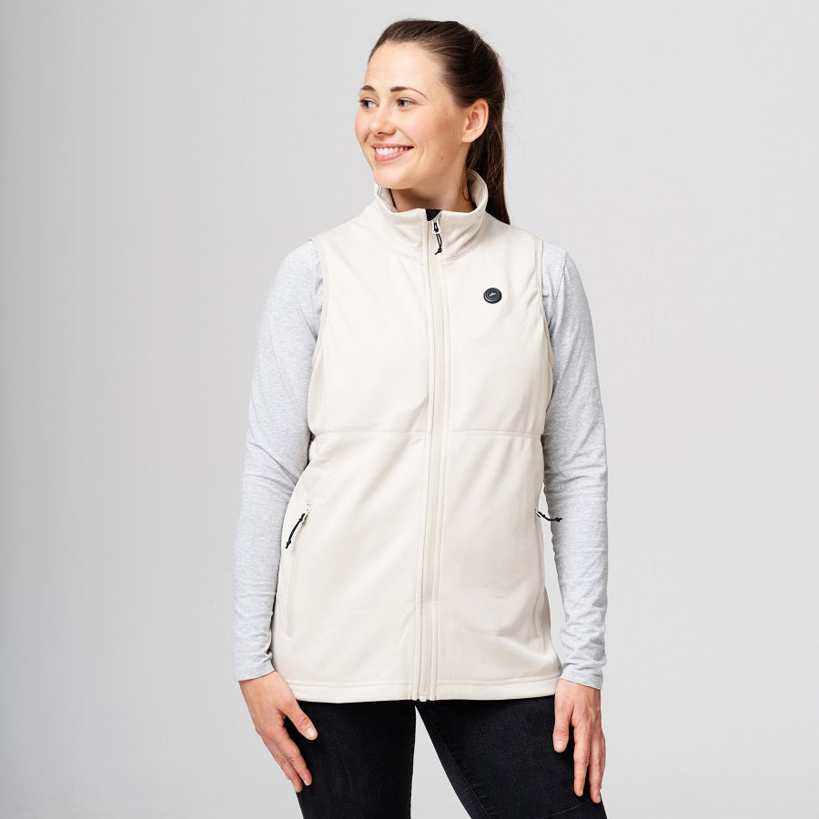 Heat Experience Heated Fleece Vest Womens XS Sand