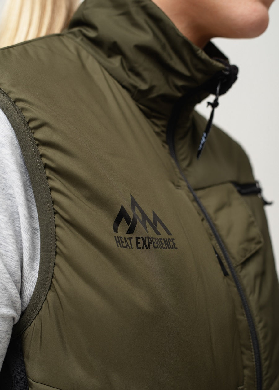Heat Experience Heated Hunt Vest Womens V2 XL Olive Green